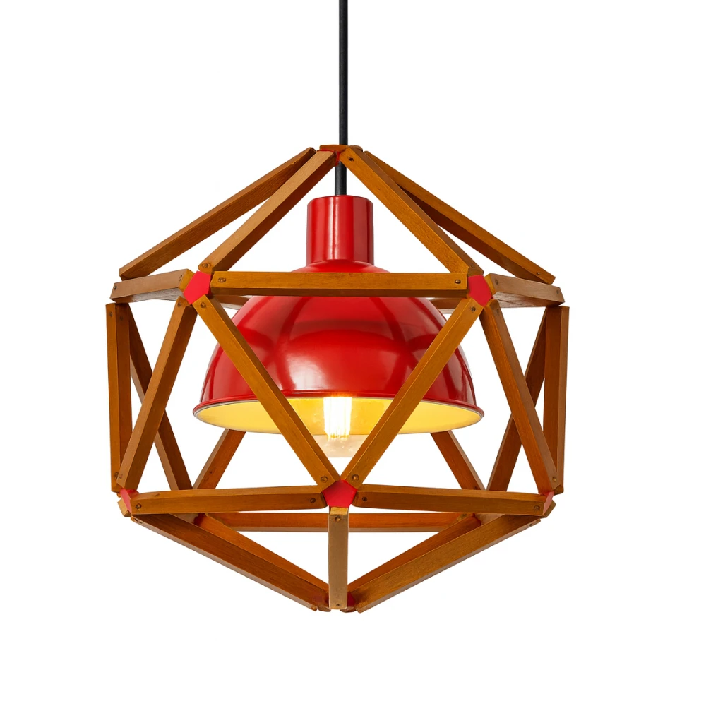 COLGANTE DIY COPPER PIPE 40*50CM RED